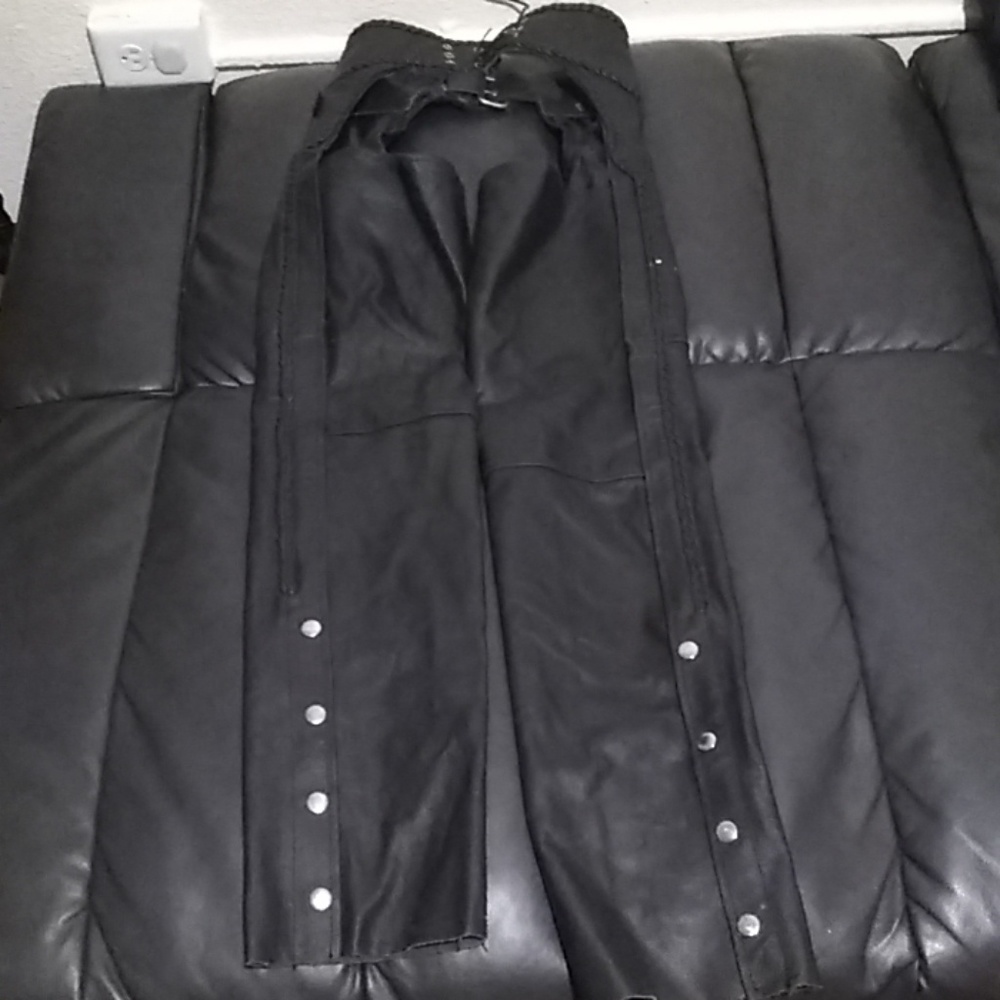 Hot Leathers XXS Black Leather Chaps
